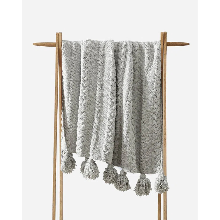 Sunday Citizen Braided Pom Throw Blanket