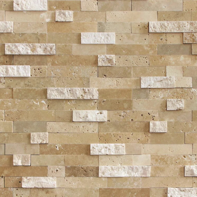 3D 11" x 12" Natural Stone Peel & Stick Mosaic Tile