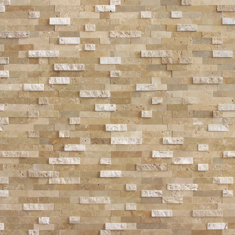 3D 11" x 12" Natural Stone Peel & Stick Mosaic Tile