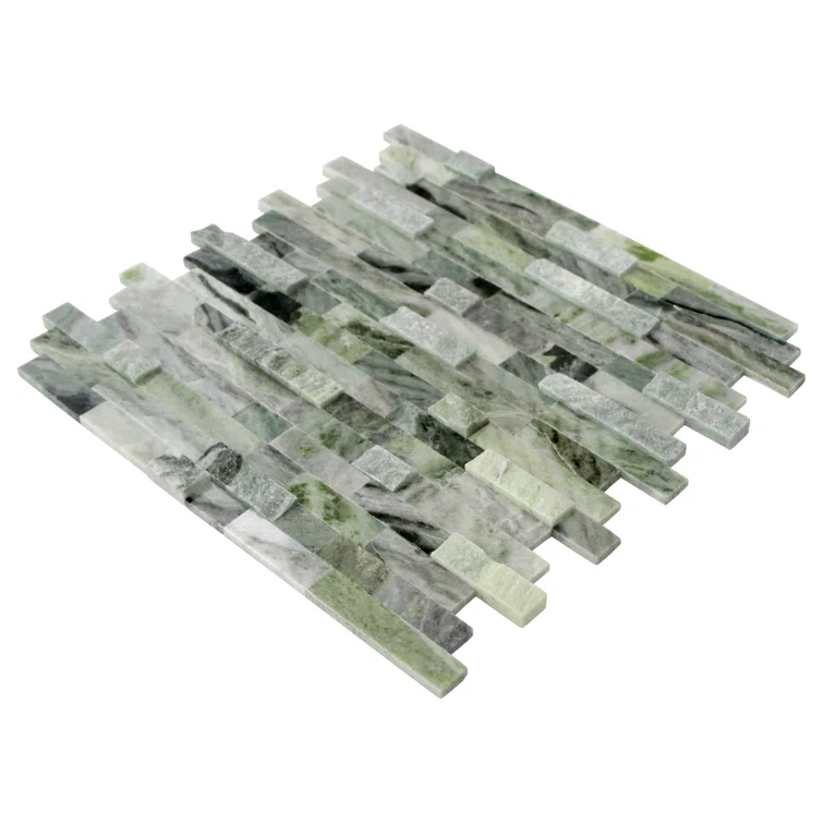 3D 11" x 12" Natural Stone Peel & Stick Mosaic Tile