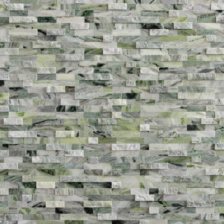 3D 11" x 12" Natural Stone Peel & Stick Mosaic Tile