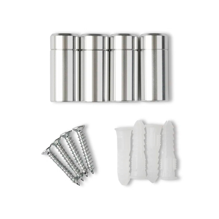 Wexel Art 1-Inch Standard Wall Mounts Grade Acrylic Floating Frames, Silver (Pack Of 4)