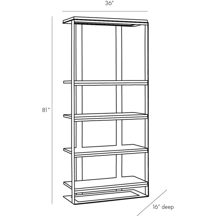 Gray Wood and Iron Industrial Bookshelf