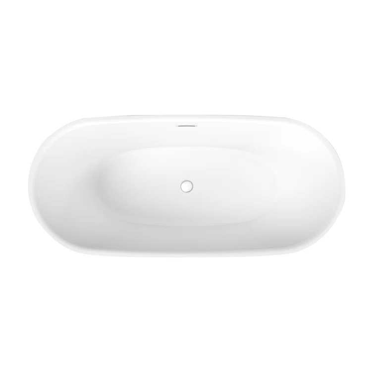 66.75'' x 31.5'' Freestanding Acrylic Bathtub