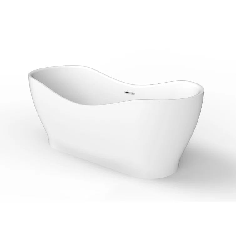 66.75'' x 31.5'' Freestanding Acrylic Bathtub