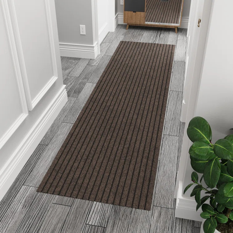 Custom Cut Non-Slip Rubberback Scrape Indoor/Outdoor Extra Long Runner Rugs for Hallway, Kitchen, Living Room, Garage, and Patio