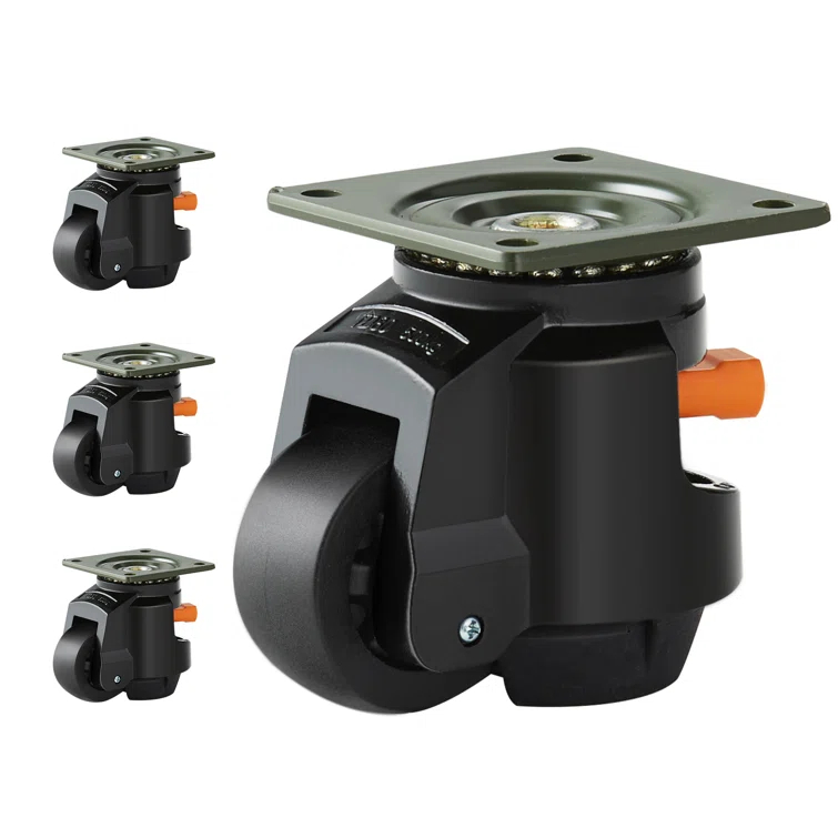 Stellweilan Tessberg Leveling Casters, Set of 4, 2200 lbs Total Load Capacity (Set of 4)