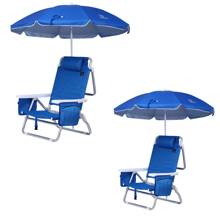 Tanyiah Folding Beach Chair (Set of 2)