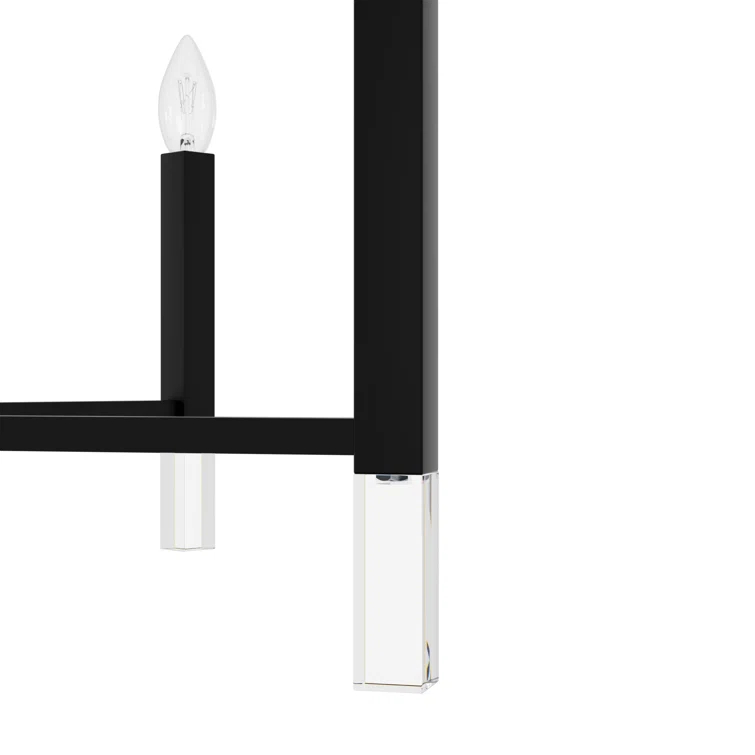 Sunjai 9 Light 2-Tier Sputnik Modern Linear Chandelier