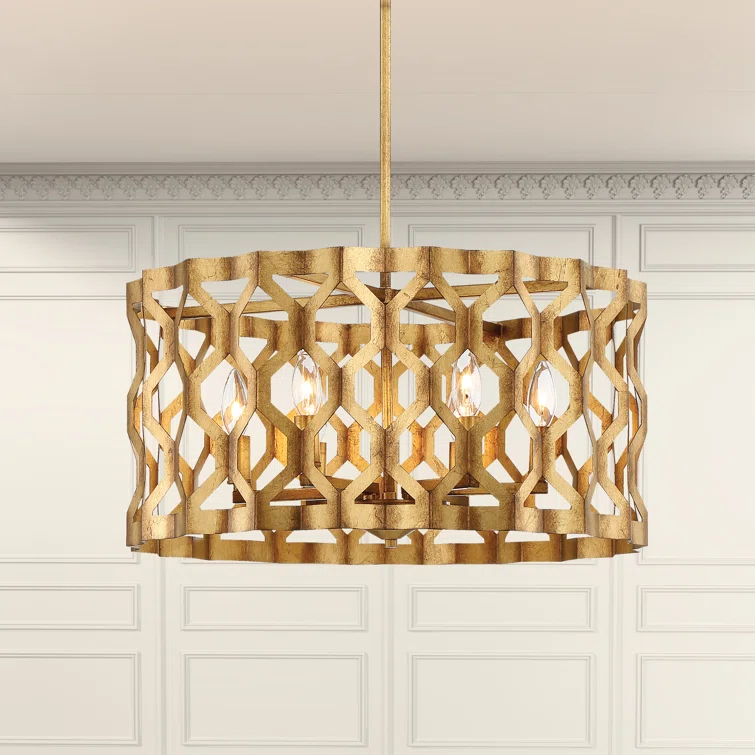 Coronade 5 - Light Dimmable Drum Chandelier