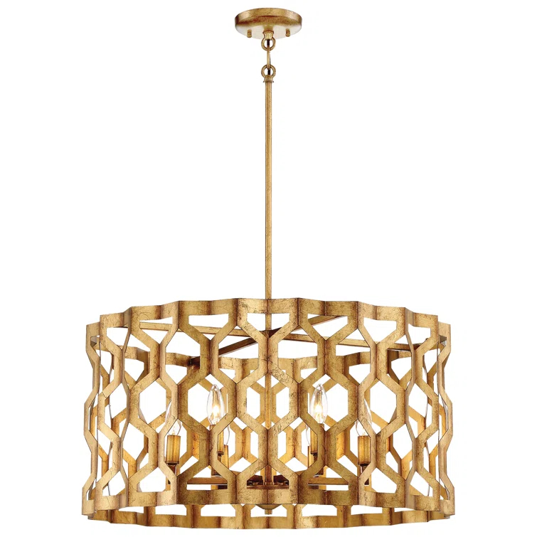 Coronade 6 - Light Dimmable Drum Chandelier