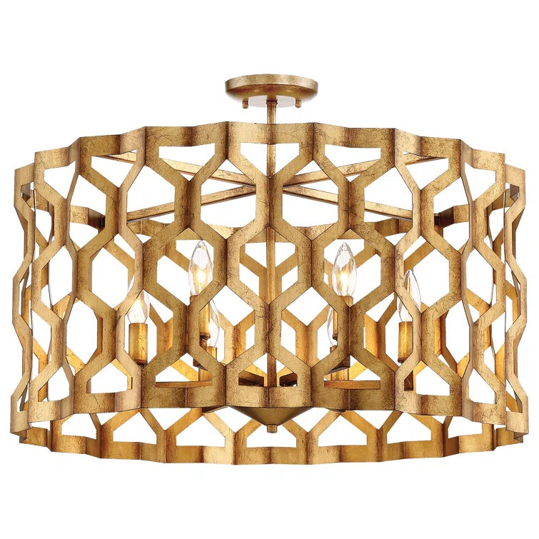 Coronade 6 - Light Dimmable Drum Chandelier