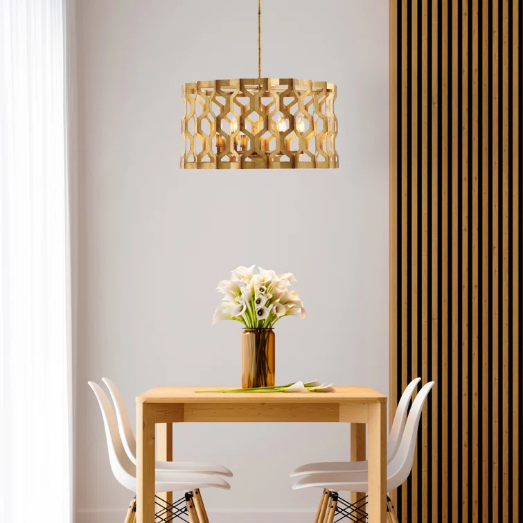 Coronade 6 - Light Dimmable Drum Chandelier