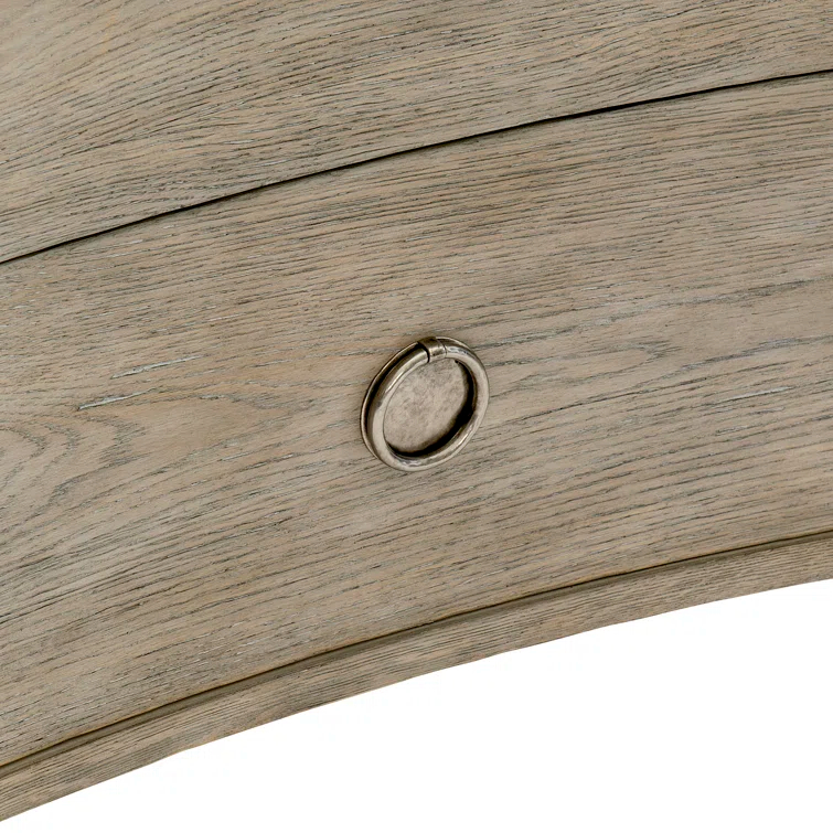 Gray Transitional 2 Drawer Nightstand with USB Ports