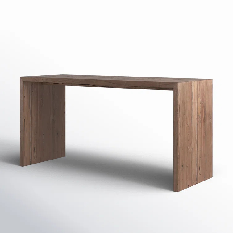Chilton 60-Inch Rectangular Reclaimed Teak Waterfall Writing Desk