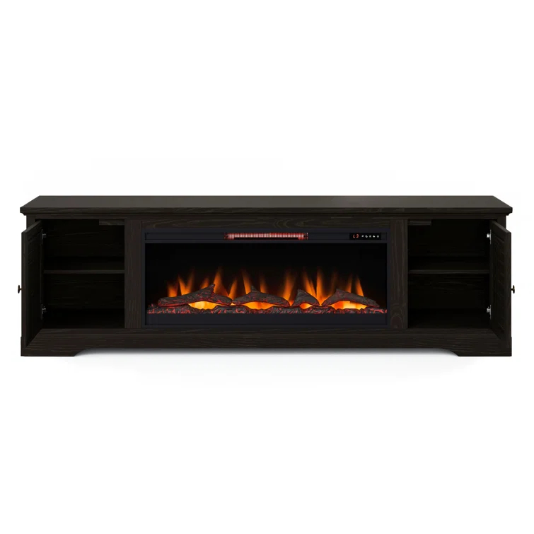 Cidney 83 inch Electric Fireplace TV Console for TVs up to 95 inches