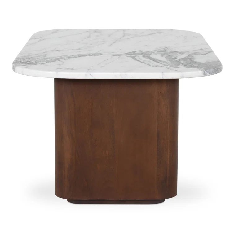 Wade Logan® Cealain Accent Table White Calacatta Marble | Wayfair