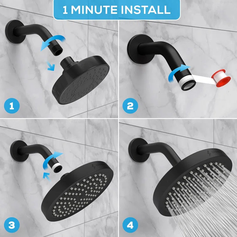 Masoter CL155B52 Adjustable Shower Head 1.8 GPM