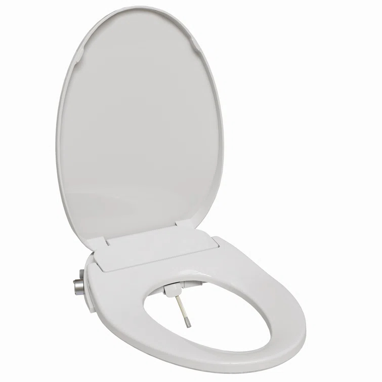 Unplugged Elongated Bidet Seat with Dual Stainless Nozzle and Adjustable Water Pressure