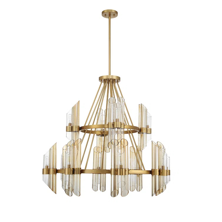 Pavinder 12-Light Chandelier in Warm Brass