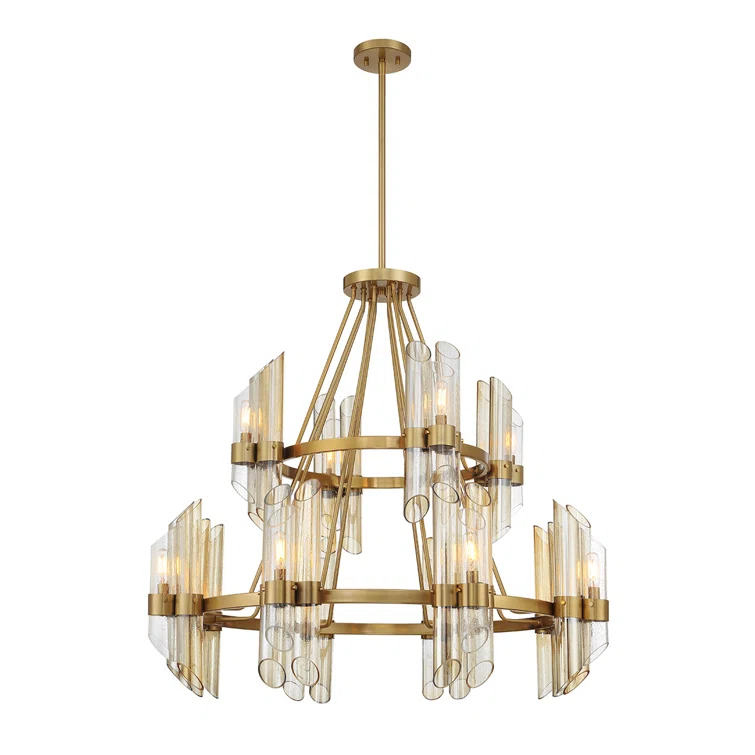 Pavinder 12-Light Chandelier in Warm Brass