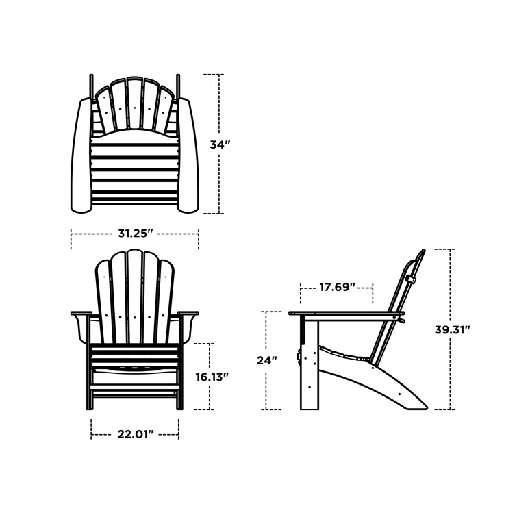 Country Living by POLYWOOD Curveback Adirondack Chair