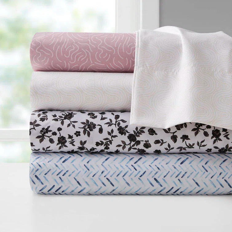 Madison Park Essentials 100% Cotton 200TC Printed Sheet Set
