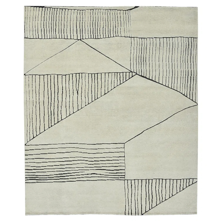 Arlington Moraccan Ivory Hand-Knotted Area Rug