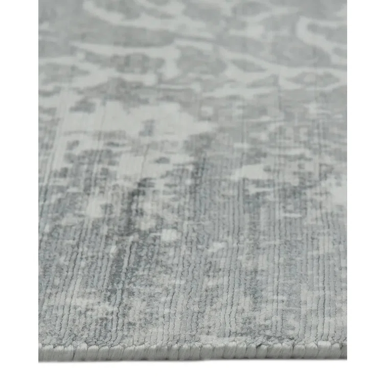 Samantha Handmade Pewter Gray Viscose 8' x 10' Area Rug