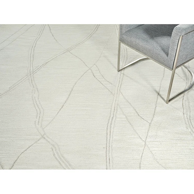 Exquisite Rugs Tangiers Handmade Hand-Tufted New Zealand Wool On Canvas Ivory/Beige Area Rug