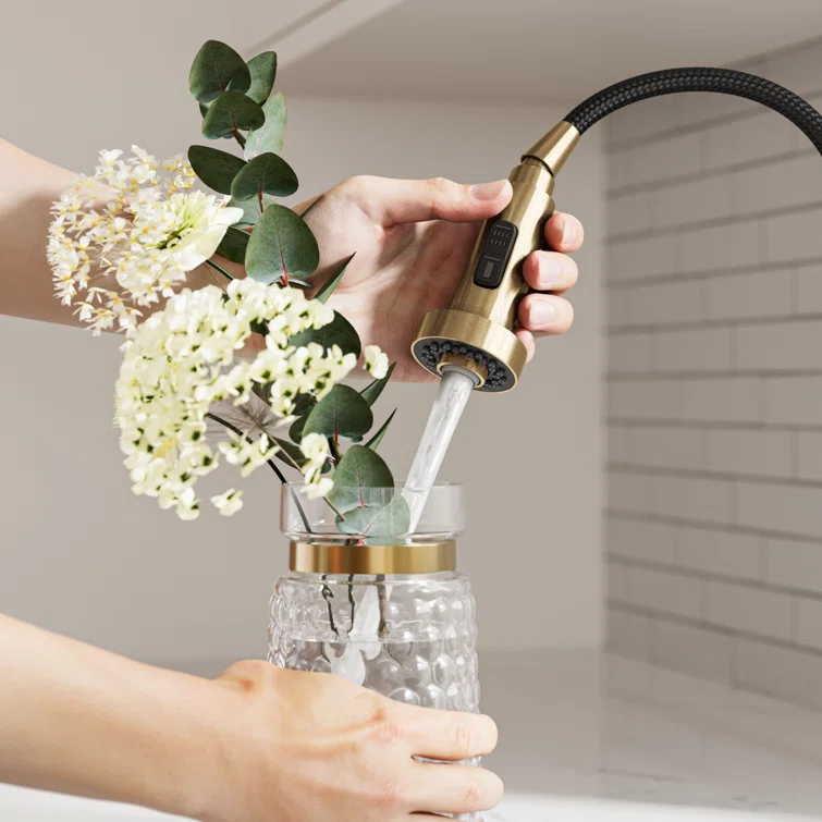 KRAUS Bolden 2-Function Single Handle Pull Down Kitchen Faucet