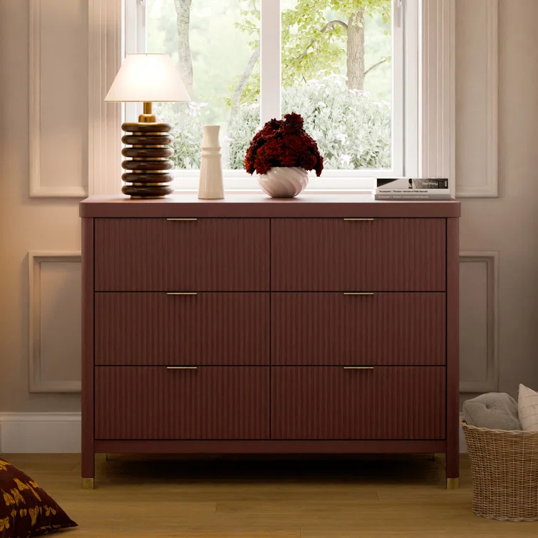 Brimsley Tambour 6 - Drawer Assembled Dresser