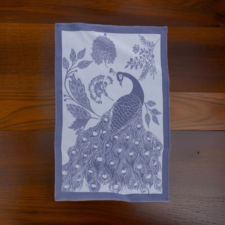 Birch Lane™ Set Of 2 Jacquard Kitchen Towels, 19" X 30" - Peacock