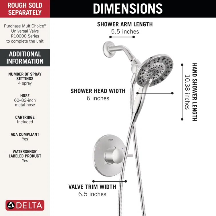 Monitor 14 Series Shower Only Trim Only with In2ition Hand Shower