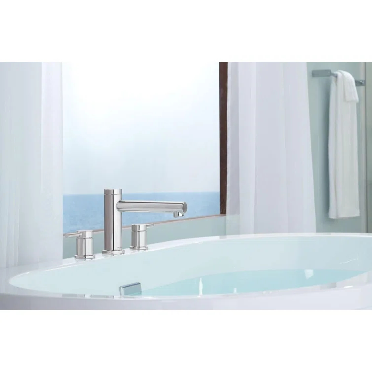 Align Double Handle Deck Mounted Roman Tub Faucet Trim