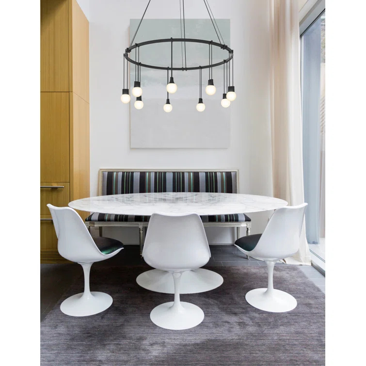 SONNEMAN Suspenders 9 - Light Dimmable LED Wagon Wheel Chandelier