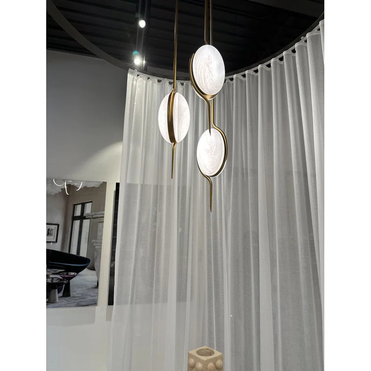 Natural Aged Brass 3-Light LED Cluster Pendant