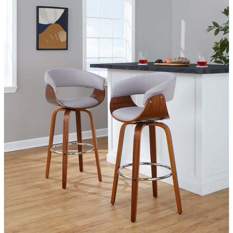 Vintage Mod 30" Fixed-Height Barstool - Set Of 2