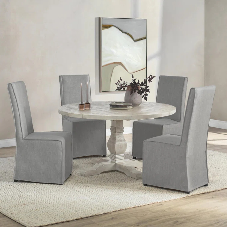 Kinston Solid Wood Pedestal Dining Table