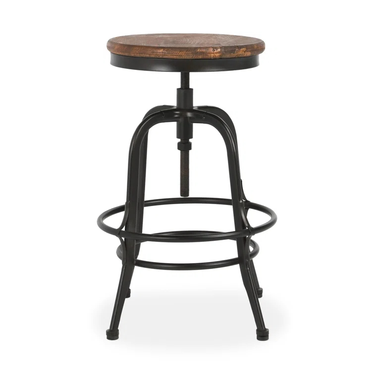 Kosas Home Piper Adjustable Counter Stool Black