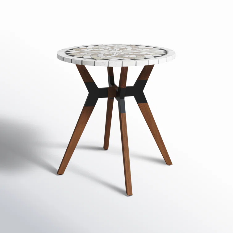 Fleur Round Concrete Outdoor Bistro Table