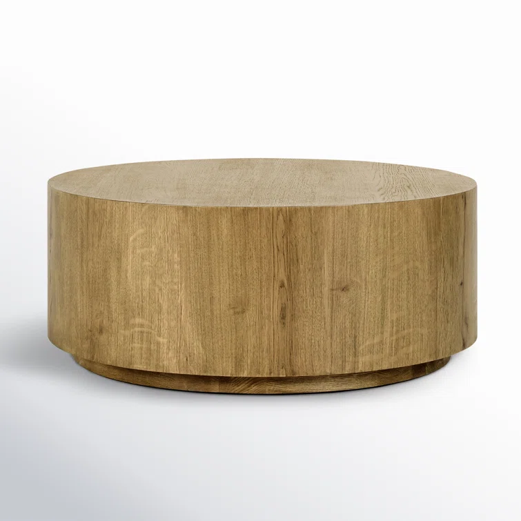 Classic Home Layne 42" Round Coffee Table in Light Brown