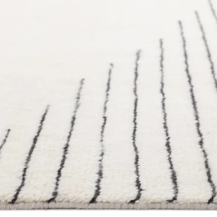 Handmade Ivory Wool 8' x 10' Rectangular Rug