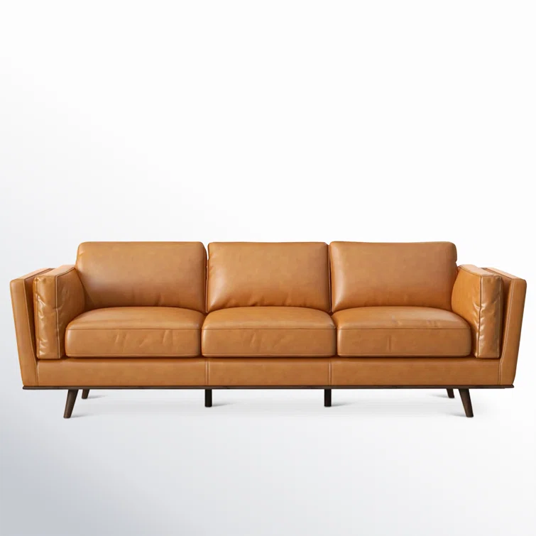 Rosanella 89'' Genuine Leather Sofa