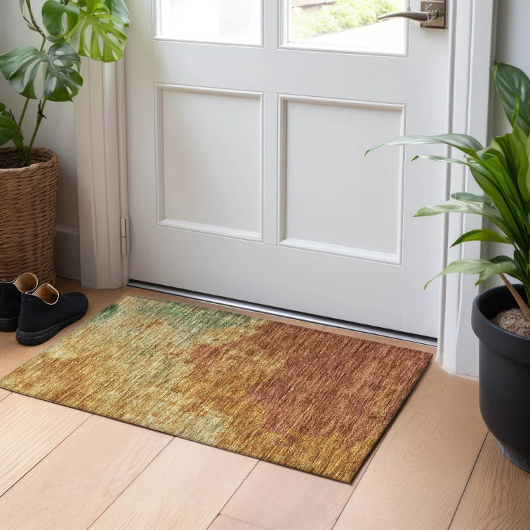 Machine Washable Indoor/Outdoor Cicel ACN1138 Paprika