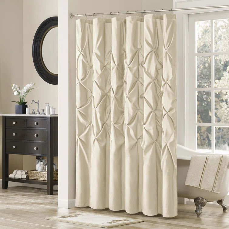 Madison Park Laurel Solid Color Single Shower Curtain