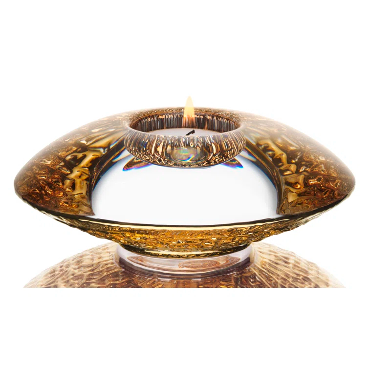 Orrefors Discus 1.75'' H Crystal Tabletop Votive Holder
