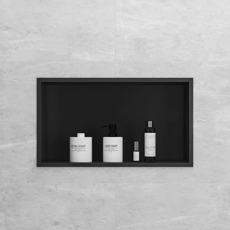 25" W × 14" H Stainless Steel Wall Niche Rectangular Recessed Shower Niche