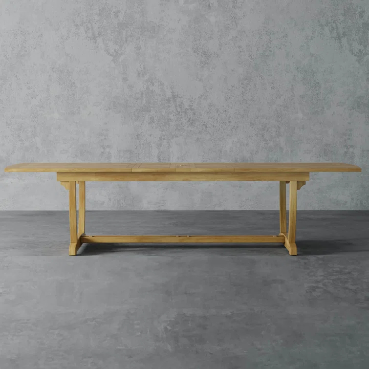 Extendable Rectangular Teak Outdoor Dining Table