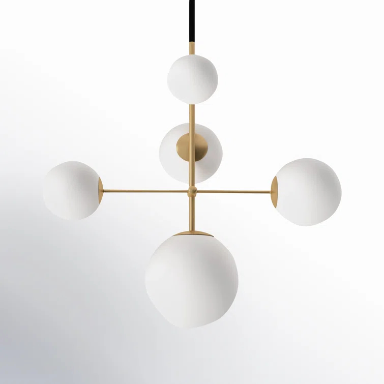 Drake 5 Light Dimmable Sputnik Chandelier
